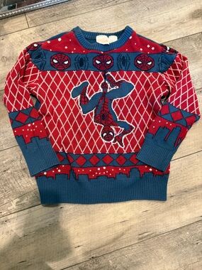 Red & Blue Spider-Man Knit Sweater for boys